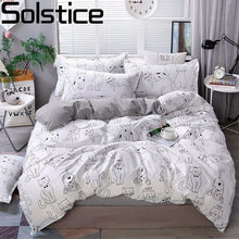 Load image into Gallery viewer, Solstice Fashion Duvet Cover Set Bed Cotton Linens Pillowcase 4pcs Bedding Bed Set Bedding Twin Full Queen Super King 5 size