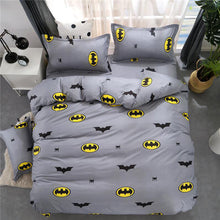 Load image into Gallery viewer, Cartoon Batman Bedding Set Kids Duvet Cover pillowcases soft Twin Double Queen King size Quilt Cover Bed linen 3pcs dropshipping