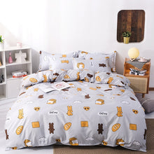 Load image into Gallery viewer, Solstice Fashion Duvet Cover Set Bed Cotton Linens Pillowcase 4pcs Bedding Bed Set Bedding Twin Full Queen Super King 5 size