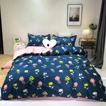 Load image into Gallery viewer, Solstice Fashion Duvet Cover Set Bed Cotton Linens Pillowcase 4pcs Bedding Bed Set Bedding Twin Full Queen Super King 5 size