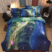 Load image into Gallery viewer, 3D Hipster Galaxy Bedding Set Universe Outer Space Themed Galaxy Print Bed linen Duvet Cover Flast Sheet & Pillow Case