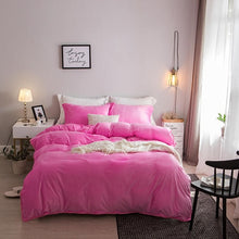 Load image into Gallery viewer, New Thick Crystal velvet pure color Bedding Sets gray Bed Linen Duvet Cover Bed Sheet Pillowcase winter warm bed Set