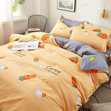 Load image into Gallery viewer, Carrot printing bedding set 3/4pcs bed linens Home Textile Duvet cover set classic bedclothes Modern sheet pillowcase king