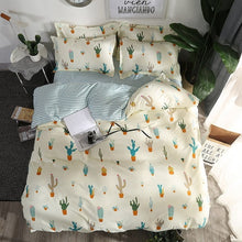Load image into Gallery viewer, Solstice Fashion Duvet Cover Set Bed Cotton Linens Pillowcase 4pcs Bedding Bed Set Bedding Twin Full Queen Super King 5 size