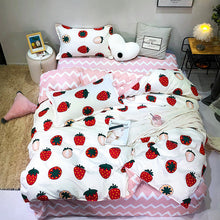 Load image into Gallery viewer, Solstice Fashion Duvet Cover Set Bed Cotton Linens Pillowcase 4pcs Bedding Bed Set Bedding Twin Full Queen Super King 5 size
