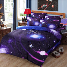 Load image into Gallery viewer, 3D Hipster Galaxy Bedding Set Universe Outer Space Themed Galaxy Print Bed linen Duvet Cover Flast Sheet &amp; Pillow Case
