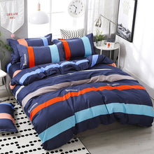 Load image into Gallery viewer, FUNBAKY 3/4pcs/Set Simple Style Stripe Comforter Bedding Sets Cotton Duvet Cover Set Bed Linen Linings No Filler Home Textile
