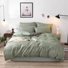 Load image into Gallery viewer, Bedding Set Pure Grid Grey Blue Pink Grid Bed Linen Simple Duvet Cover Sets 3Pcs King Queen Single Twin Full Size Quilt Covers
