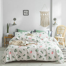 Load image into Gallery viewer, Red strawberries Bedding Sets 100% cotton Bed Linen Duvet Cover Bed Sheet/fitted sheet Pillowcase/bed Sets queen king size 4pcs
