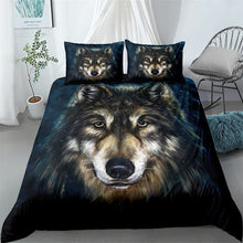 Load image into Gallery viewer, painting wolf digital art duvet/doona cover set single twin double queen king cal king size bed linen set

